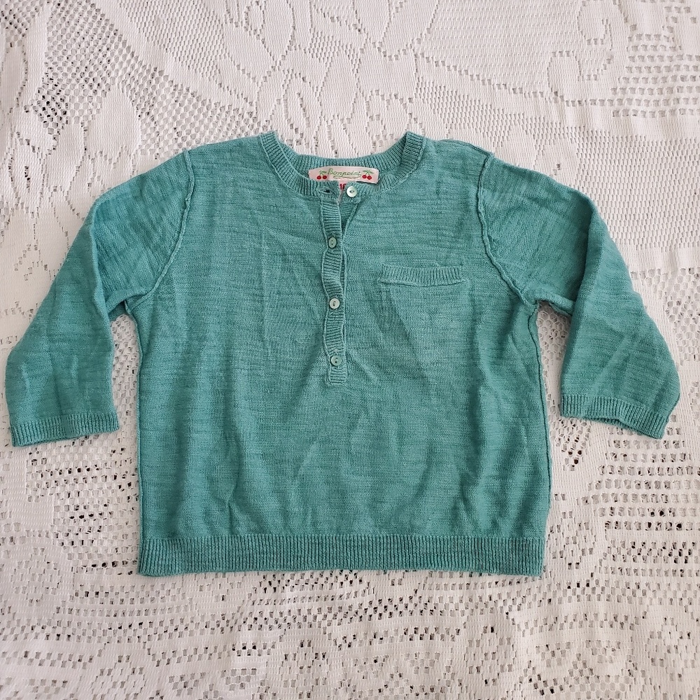 Bonpoint 🍒 unisex linen/cotton cardigan